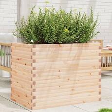 VIDAXL - Jardinière - 90x60x68,5 cm - Bois de pin massif - Marron