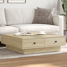 vidaXL - Table basse - 90x90x28 cm - Chêne Sonoma