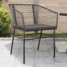VIDAXL - Lot de 2 Chaises de Jardin - Résine Tressée - Noir
