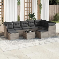 VIDAXL - Salon de Jardin - 10 Pièces - Gris