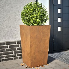 VIDAXL - Jardinière d'extérieur - Acier - Marron - 45x45x75 cm - Lot de 2