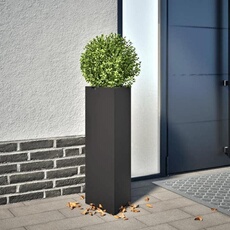 VIDAXL - Jardinière Triangulaire - Acier - Noir - 30x26x75 cm - Lot de 2