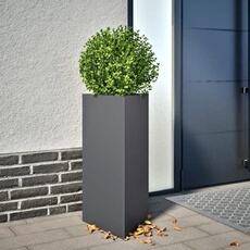 VIDAXL - Jardinière Triangulaire - Acier - Gris - 40x34,5x70 cm