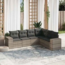 vidaXL - Salon de Jardin - 6 Pièces - Gris