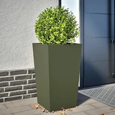 VIDAXL - Jardinière d'extérieur - Acier - 45x45x75 cm - Vert Olive