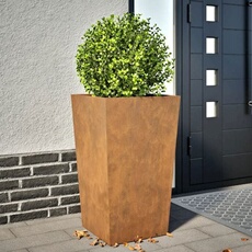 VIDAXL - Jardinière - Acier Corten - 45x45x75 cm - Marron