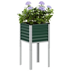 VIDAXL - Jardinière - Acier - Vert - 45x45x88 cm