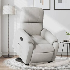 VIDAXL - Fauteuil de relaxation inclinable - Tissu microfibre - Gris clair