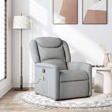 vidaXL - Fauteuil de massage - Fauteuil de relaxation - Gris clair