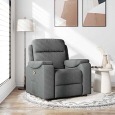 Vidaxl Gris Fauteuil Réglable Tissu Foncé