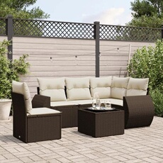 vidaXL - Salon de jardin modulable - 5 personnes - Marron