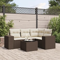 VIDAXL - Salon de Jardin - 5 Pièces - Marron