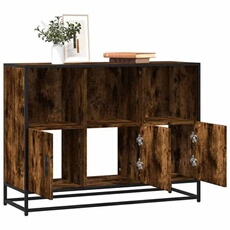 VIDAXL - Buffet - Bois d'ingénierie - Chêne fumé - 100x35x76 cm
