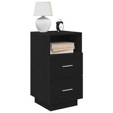 Vidaxl Noir Tables De Chevet 2 Pcs Avec 2 Tiroirs 36X36x68 Cm, Table D'appoint, Armoire De Lit, Table D'appoint 858581