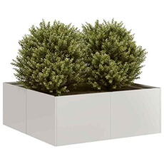 Vidaxl Blanc Jardinière 80X80x30 Cm Acier Inoxydable 860805