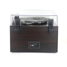 vinyle Halterrego BROOKLYN haut parleurs intégrés 3 vitesses marchearrêt automatique Entrée : jack 3.5mm Sortie : Bluetooth V5.4 RCA bois - vue 3