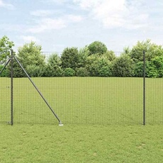 Poteaux de clôture avec pointe 7 pcs Ø32 mm 180 cm Acier galvanisé 42004264