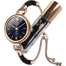Montre connectée Maxcom Montre Connectée Élégante Bijoux FW51 Cristal avec Podomètre Dorée