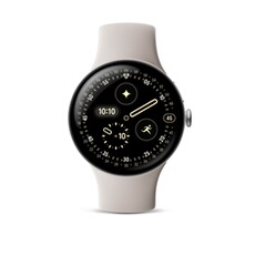 Pixel Watch 4 45 mm Bluetooth Argent Poli avec bracelet sport fluoroélastomère Porcelaine Pixel Watch 4 45 mm Bluetooth Argent Poli avec bracelet sport fluoroélastomère Porcelaine