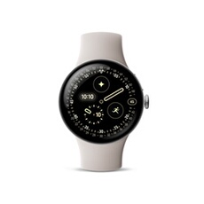 Pixel Watch 4 41 mm Bluetooth Argent Poli avec bracelet sport fluoroélastomère Porcelaine