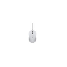 MU101C Blue Ray Silent - Souris - droitiers et gauchers - optique - 3 boutons - filaire - USB - blanc