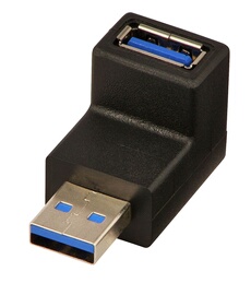 USB 3.0 90 Degree Down Type A Male to A Female Right Angle Adapter - Adaptateur USB - USB Type B (F) pour USB type A (M) - USB 3.0 - connecteur à 90°