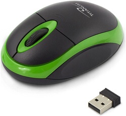 Titanum VULTURE - Souris - optique - 3 boutons - sans fil - 2.4 GHz - récepteur sans fil USB - vert