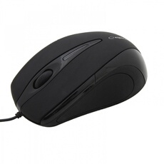 EM102K - Souris - optique - 3 boutons - filaire - USB - noir