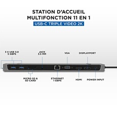 T'nB 11-in-1 - Station d'accueil - USB-C - 11-slot - VGA, HDMI