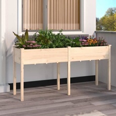 Jardinière avec doublure 161x45x76 cm bois massif de sapin 364236
