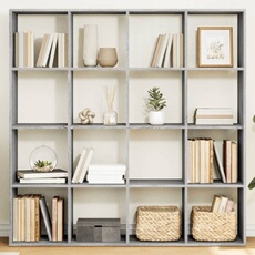 Vidaxl Gris Bibliothèque Sonoma 137,5X29x137,5 Cm Bois D Ingénierie