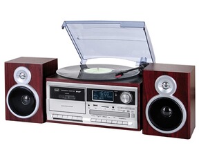 Barre de son Trevi TT 1072 DAB Tourne-disque à entraînement direct Bois Semi-automatique