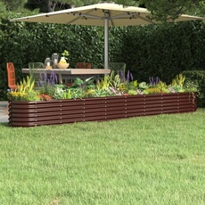 VIDAXL - Lit surélevé de jardin - Acier - Marron