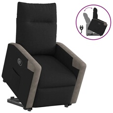 vidaXL - Fauteuil de relaxation - Inclinable - Tissu - Noir