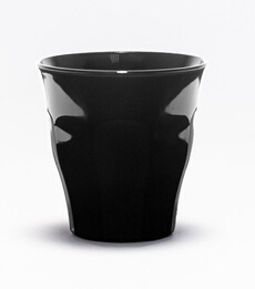 Verrerie Duralex Picardie Noir Gobelet 9 cl x6