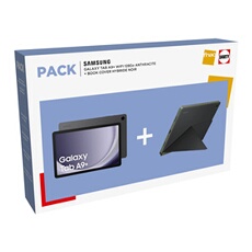 Pack TAB A9+ WIFI 128Go Gris Anthracite + Book Cover Hybride Noir
