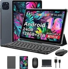 Tablette tactile GENERIQUE Tablette Tactile TABWEE T90 11" FHD, RAM 24Go ROM 128Go-SD 2To,Android 15,8000 mAh,Gemini AI,Avec Clavier,Etui,Stylet,Souris.