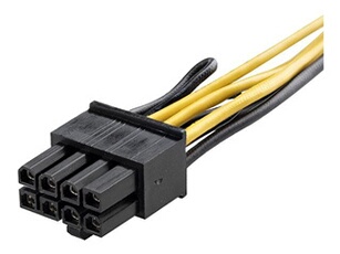 Câble adaptateur d'alimentation PCI Express à 6 broches vers 8 broches de 15 cm - PCIe 6 pin vers 8 pin - F/M - Adaptateur secteur - Alimentation