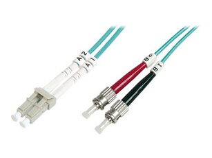 - Cordon de raccordement - LC multi-mode (M) pour ST multi-mode (M) - 2 m - 2 m - fibre optique - 50 / 125 microns - OM3 - démarré, sans halogène -