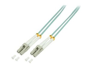 LogiLink - Cordon de raccordement - LC multi-mode (M) pour LC multi-mode (M) - 2 m - fibre optique - duplex - 50 / 125 microns - OM3 - sans halogène