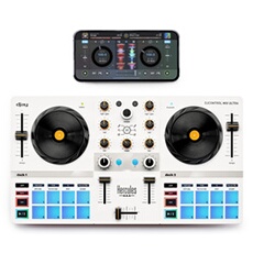 HERCULES DJ CONTROL MIX ULTRA Contrôleur DJ Bluetooth pour Smartphone iOS et Android Sans fil