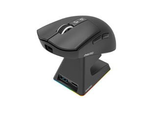 Souris gaming sans fil Vanguard Noir + Dock + écran LED