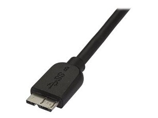 Câble Micro USB 3.0 slim de 3m - Cordon USB A vers Micro B - Câble USB de charge / synchronisation - M/M - Noir - Câble USB - Micro-USB de type B (M)