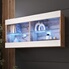 Komodee, Tivoli kast, Wotan/Wit, Breedte 55 cm x Hoogte 159 cm x Diepte 35 cm, LED RGB, 3 planken, Voor woonkamer, slaapkamer, hal Komodee, Tivoli kast, Wotan/Wit, Breedte 55 cm x Hoogte 159 cm x Diepte 35 cm, LED RGB, 3 planken, Voor woonkamer, slaapkamer, hal