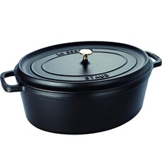 Cocotte ovale Signature 40cm noir mat - - Noir - Fonte