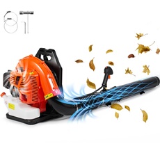 Souffleur De Feuilles à Essence à Dos 2 Temps 79 CC Avec Réservoir De Carburant 3L