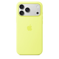 Coque en silicone avec MagSafe pour iPhone 17 Pro Max - Jaune fluo Coque en silicone avec MagSafe pour iPhone 17 Pro Max - Jaune fluo