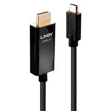 - Câble adaptateur - 24 pin USB-C mâle pour HDMI mâle - 1 m - blindé - noir - rond, support 4K