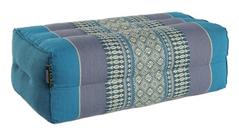 Coussin de Yoga et Méditation en Kapok Naturel - Turquoise - Confort Optimal et Facile à Transporter