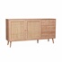 Buffet Sweeek | Buffet de rangement naturel en cannage 2 portes 3 ...